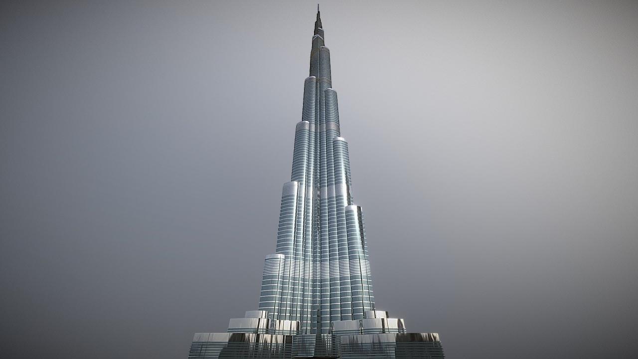 Burj Khalifa 3D Model: Tạo Mô Hình 3D Cao Nhất Thế Giới