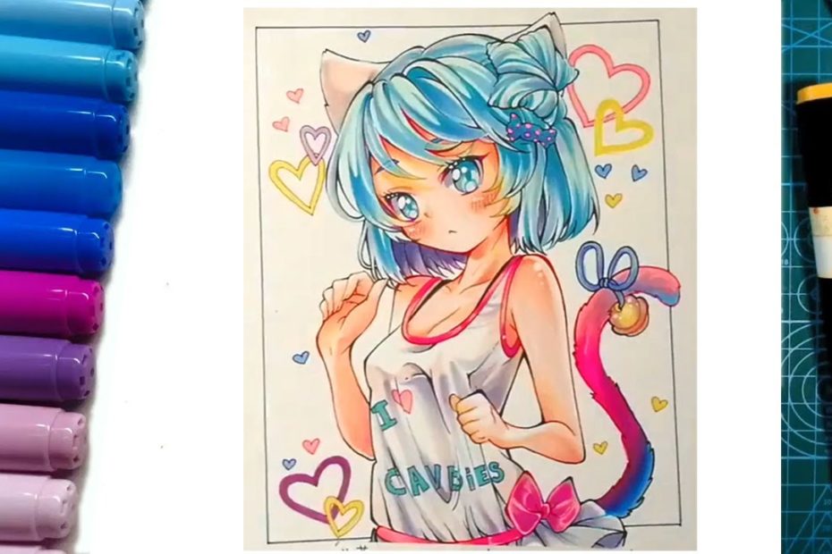 Vẽ Anime 】Hướng Dẫn Tô Màu Nữ Anime Đơn Giản | Drawing Anime Girl - Youtube