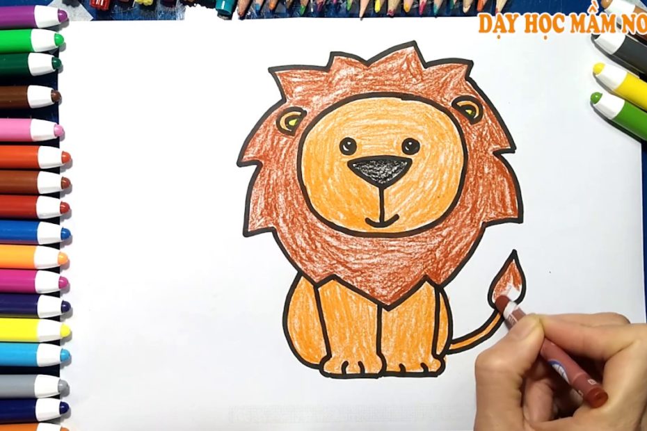 Hướng Dẫn Cách Vẽ Con Sư Tử, Tô Màu Con Sư Tử - How To Draw A Lion - Youtube