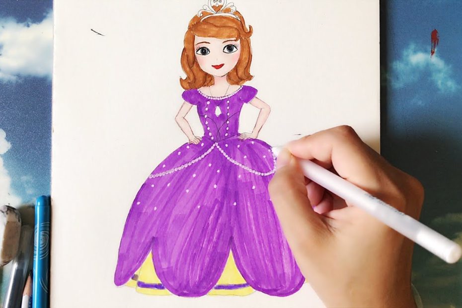 How To Draw Sofia Princess - Cách Vẽ Công Chúa Sofia - Youtube