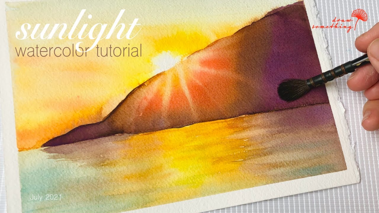 Vẽ Tia Nắng Bằng Màu Nước/ How To Draw Sunlight In Watercolor/ Lifting  Color Technique - Youtube