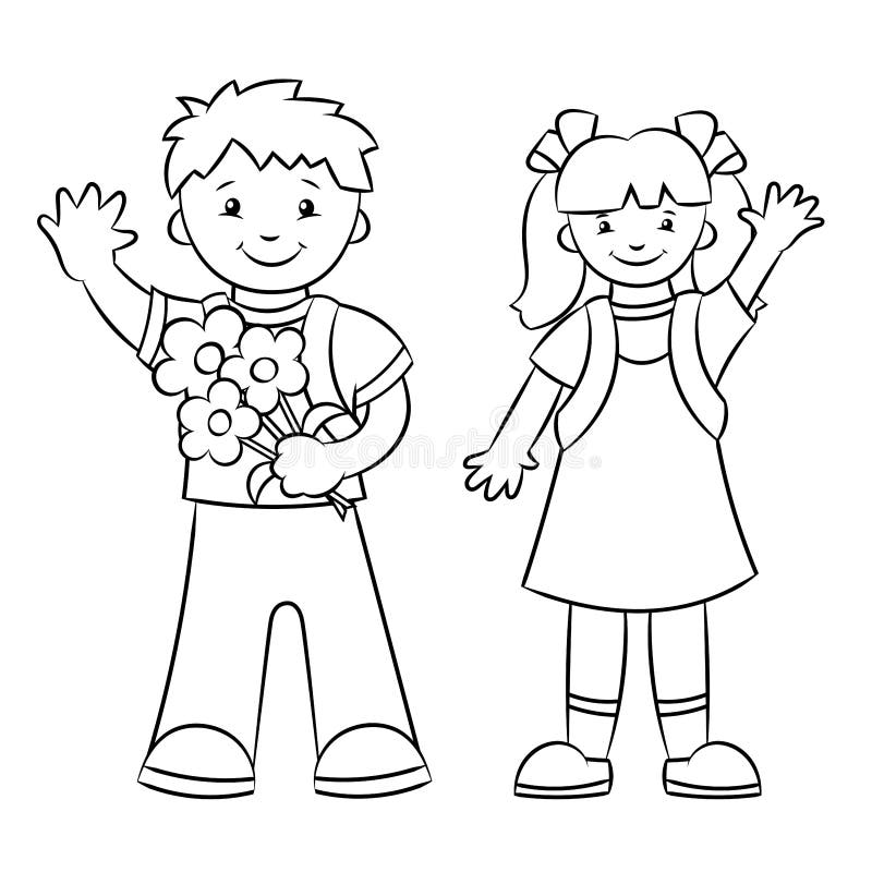Boy Girl Coloring Page Stock Illustrations – 3,470 Boy Girl Coloring Page  Stock Illustrations, Vectors & Clipart - Dreamstime